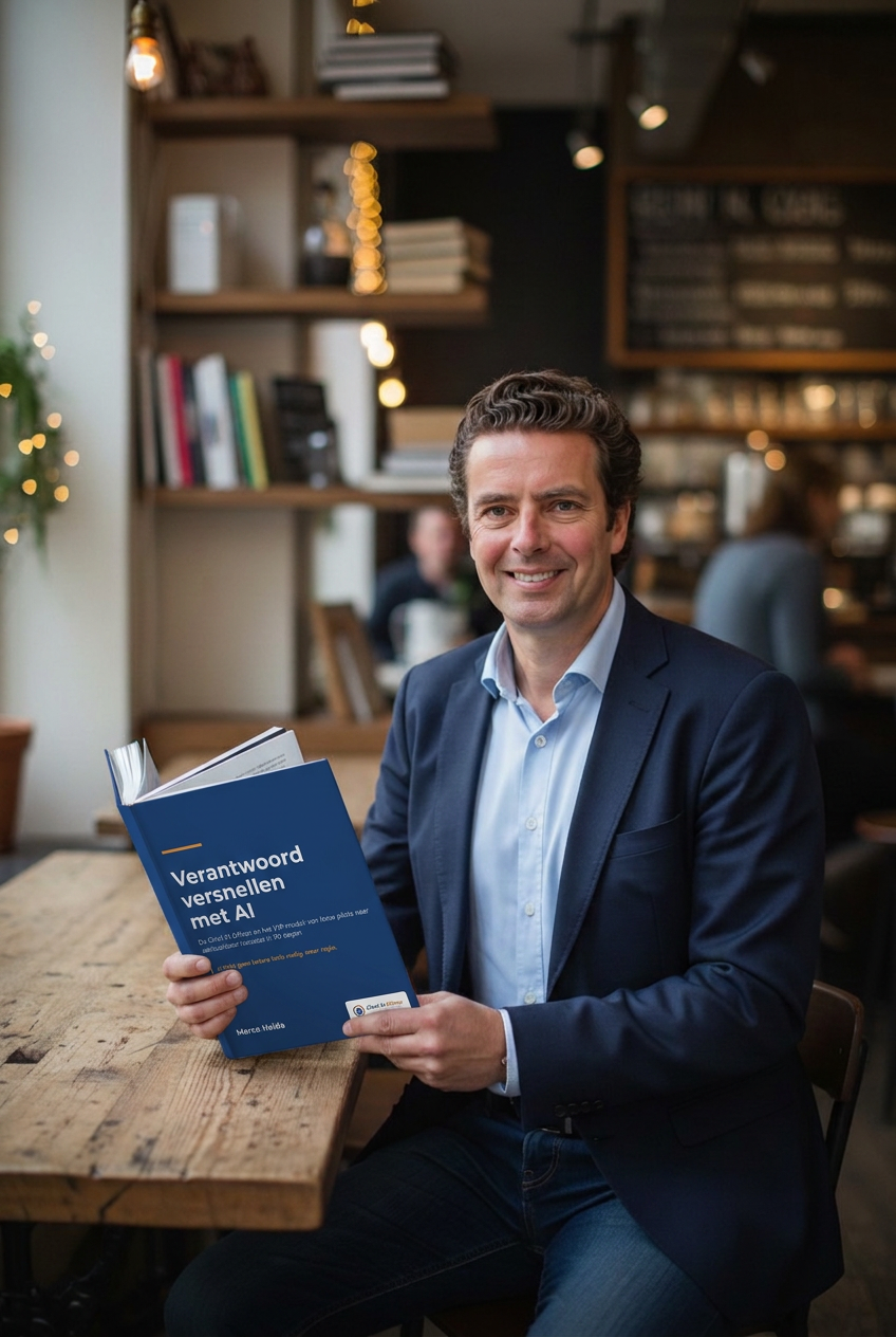 Marco Heida, oprichter van CAIO.nl en auteur van het boek Verantwoord versnellen met AI