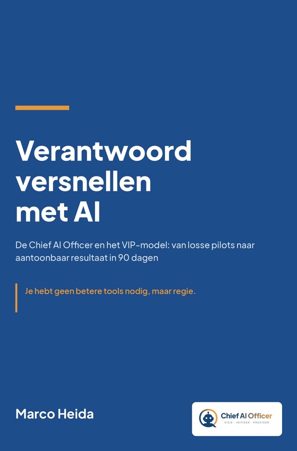 Boekcover Verantwoord versnellen met AI door Marco Heida
